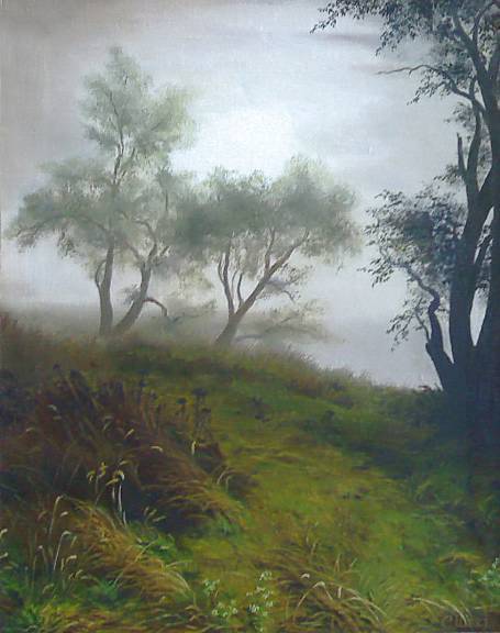 Утренний туман...масло,холст ,70х50,2009г.